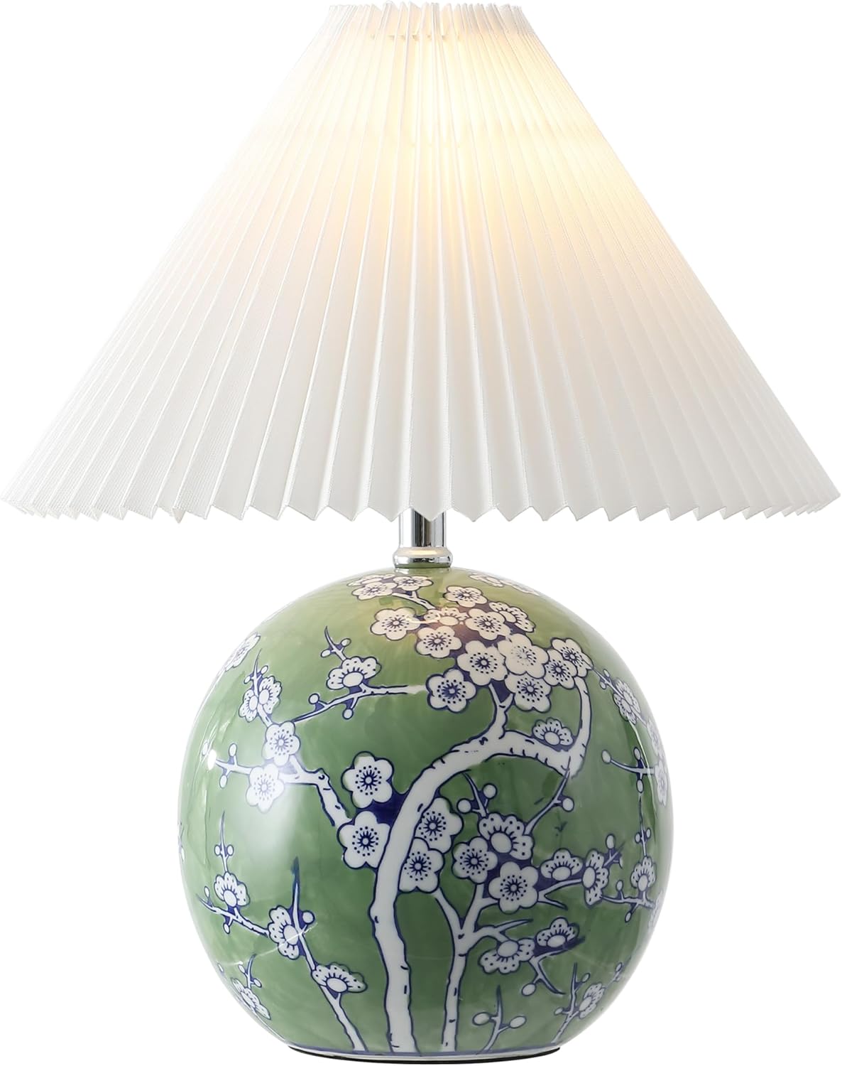 JONATHAN Y 19.5″ Green/White Shishen Chinoiserie Ceramic Table Lamp, Traditional
